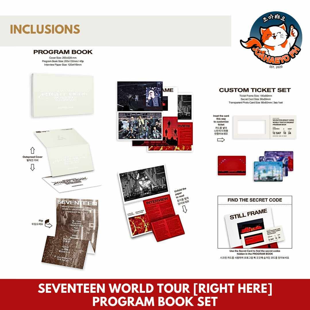 SEVENTEEN WORLD TOUR RIGHT HERE - DIGITAL CODE & PROGRAM BOOK SET