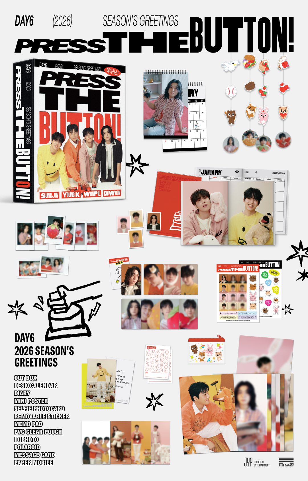 2026 JYP ARTISTS SEASON'S GREETINGS (STRAY KIDS, TWICE, ITZY, DAY6, NMIXX, XDINARY HEROES)