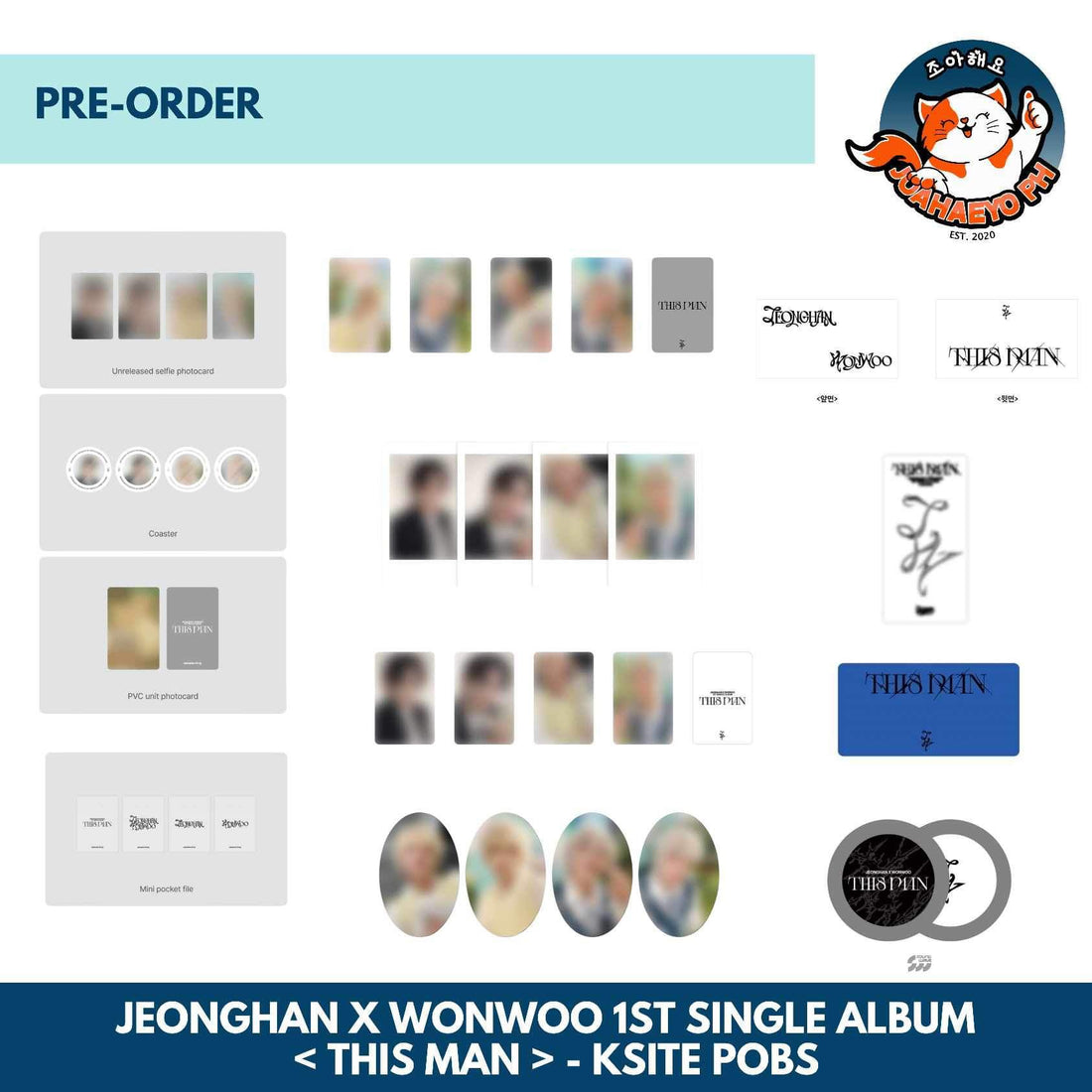 JEONGHAN X WONWOO 1ST SINGLE ALBUM - THIS MAN PRE-ORDER BENEFIT PHOTOC ...