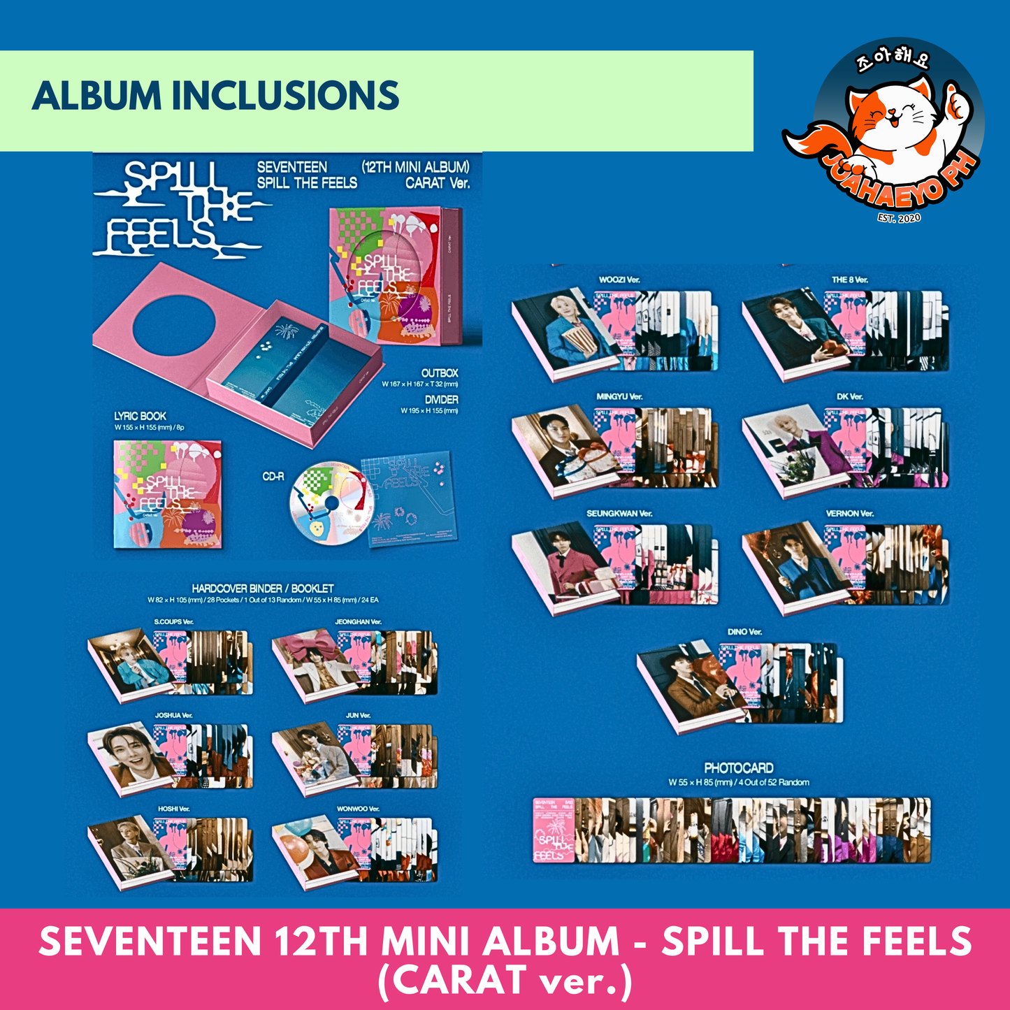 [YES24 / MUSICPLANT] SEVENTEEN 12TH MINI ALBUM - SPILL THE FEELS : CARAT VERSION TINGI PHOTOCARD