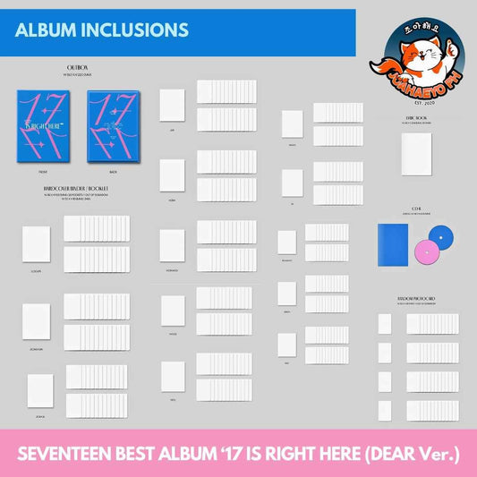 SEVENTEEN BEST ALBUM : 17 IS RIGHT HERE - DEAR VERSION RPC TINGI (PHOTOCARD) 1/2