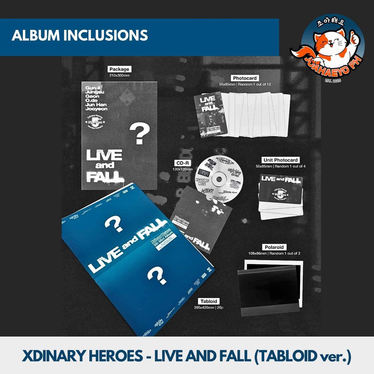 XDINARY HEROES 5TH MINI ALBUM - LIVE AND FALL